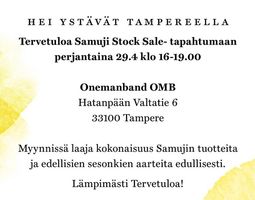 Samujin Stock Sale ensimmäistä kertaa Tampere...