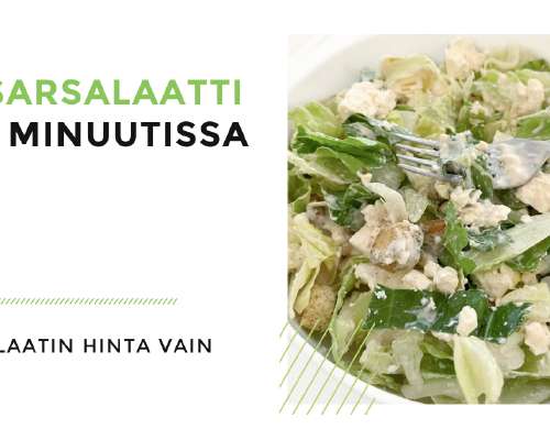 Caesar-salaatti valmistuu alle minuutissa 2,7...