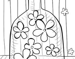 18 Bottle (Inktober 2018, a coloring page) / ...