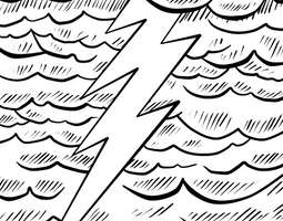 27 Thunder (Inktober 2018, a coloring page) /...