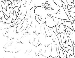 5 Chicken (Inktober 2018, a coloring page) / ...