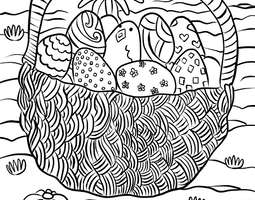 A basket for Easter (a coloring page) / Pääsi...