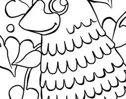 A bird (a coloring page) / Lintu (värityskuva)
