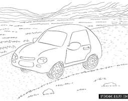 A car (a coloring page) / Auto (värityskuva)