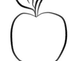 A simple apple (a coloring page) / Yksinkerta...