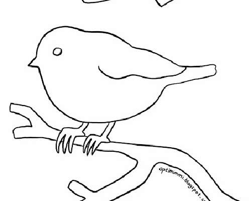 A Simple Bird (a coloring page) / Yksinkertai...
