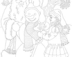 A Snowman (a coloring page) / Lumiukko (värit...