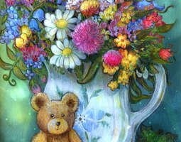 A teddy bear in a jigsaw puzzle / Nallekarhu ...