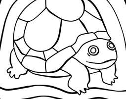 A turtle (a coloring page) / Kilpikonna (väri...