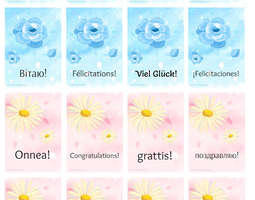 Congratulation cards (multiple translations) ...