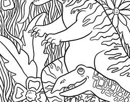 Dinosaurs (a coloring page) / Dinot (värityskuva)