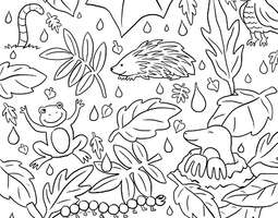 Falling leaves (a coloring page) / Tippuvat l...