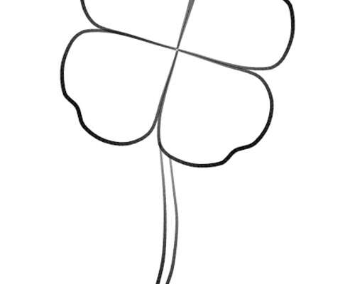 Four leaf clover (a simple coloring page) / N...