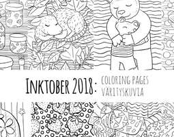 Inktober 2018: 31 coloring pages / 31 Väritys...