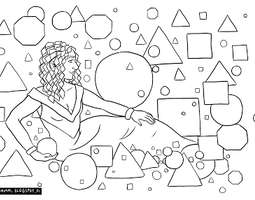 Miss Geometry (a coloring page) / Neiti Geome...