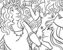 Princesses (a coloring page) / Prinsessat (vä...