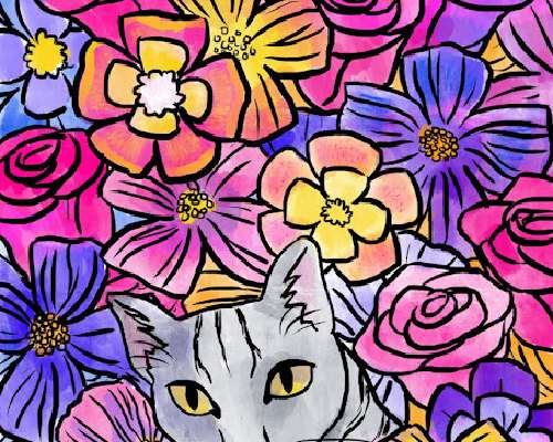 The Cat that Lives in a Flower Shop (art) / K...