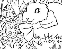 The Easter Bunny (a coloring page) / Pääsiäis...