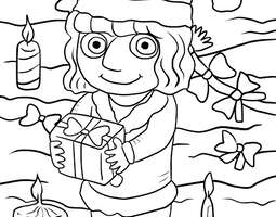 The little Christmas elf (a coloring page) / ...