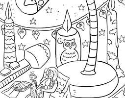 The reading lights (coloring page) / Lukuvalo...