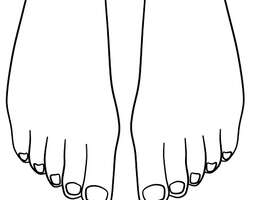 Toe nail art (a coloring page) / Taidetta var...