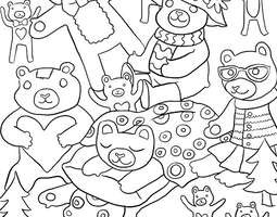 Very teddy-beary coloring page / Todella nall...