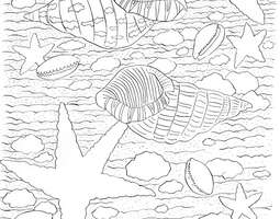 Visiting the Beach (a coloring page) / Vierai...