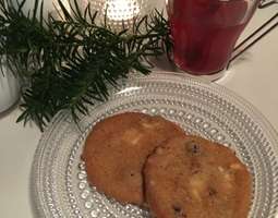 Karpalo-valkosuklaa cookiet