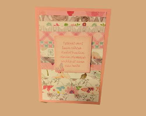 Vaaleanpunainen ystävänpäiväkortti