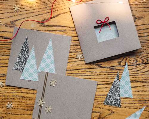 Kolme yksinkertaisen tyylikästä joulukortti-i...