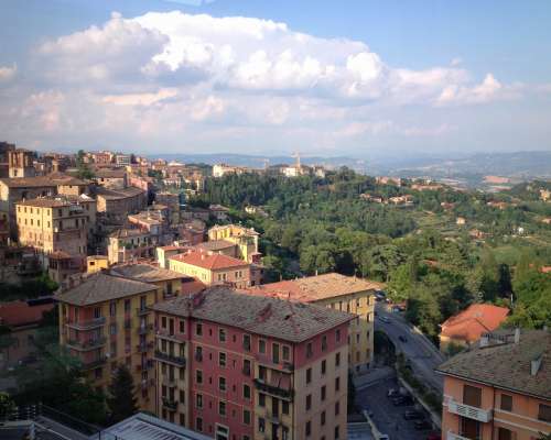 Etruskikaupunki Perugialla on suklaasydän