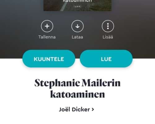 Joel Dicker: Stephanie Mailerin katoaminen