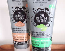 Santen hiustenhoitoa: Balance-shampoo ja Bril...