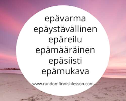 Finnish words beginning with 'epä'