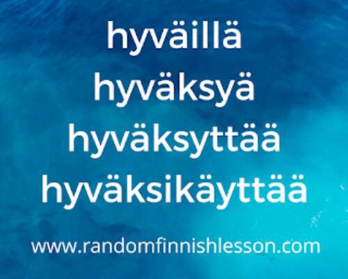 Finnish words beginning with 'hyvä'