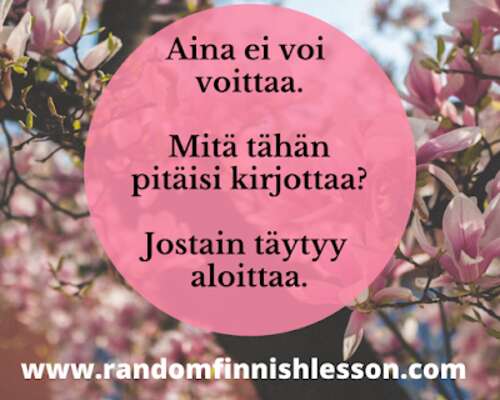 Generic sentence in Finnish