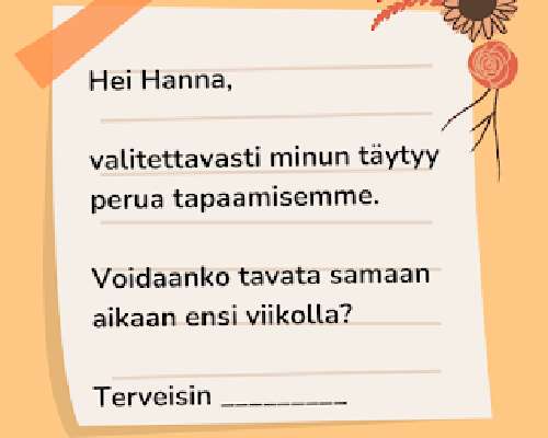 How to reschedule in Finnish