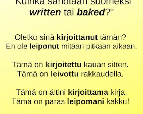 How to say the English -ed form in Finnish
