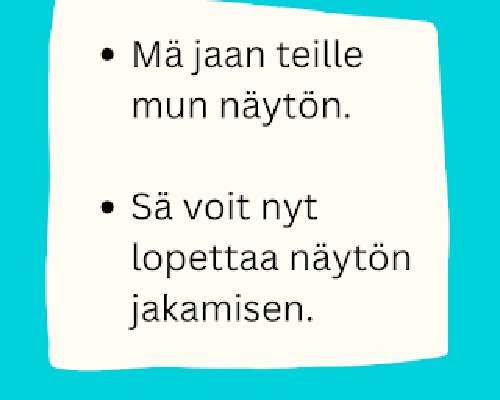 How to share in Finnish (jakaa)