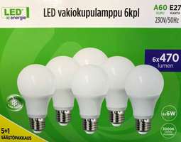 LED vakiokupulamppu, säästöpakkaus