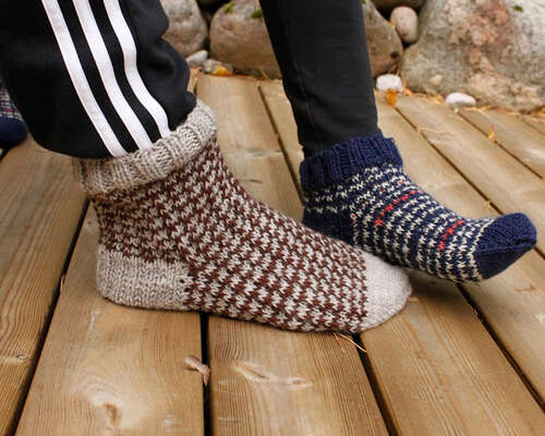 Uusia villasukkia talveksi -new woollen socks...