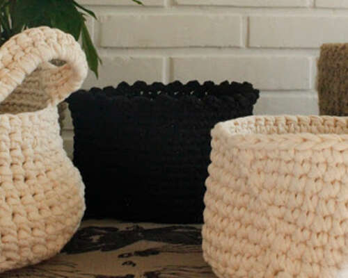 Virkattuja koreja - Crocheted baskets