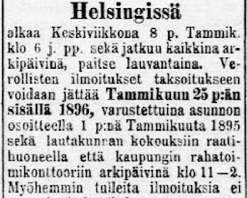 Helsingin kunnallisverotuksesta vuoden 1883 j...