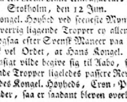 Suomi tanskalaisissa 1700-luvun sanomalehdissä