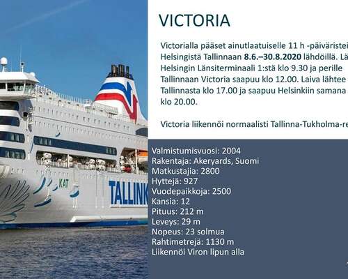 Victoria I vie Tallinnaan – Tallink Siljan er...