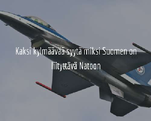 Kaksi syytä miksi Suomen on liityttävä Natoon