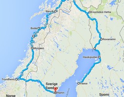 Polkupyörällä Norjassa ja Ruotsissa kesällä 1...