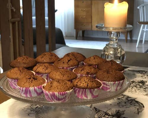 Syysloman suklaiset muffinssit