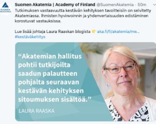 Mitä jos Suomen Akatemia miettisi sen sijaan ...