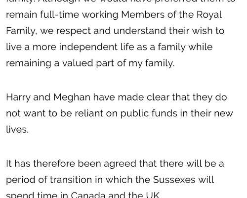 Kuninkaallinen perhe tukee Sussexien vetäytym...